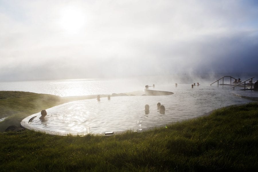 Natural bath in north Iceland